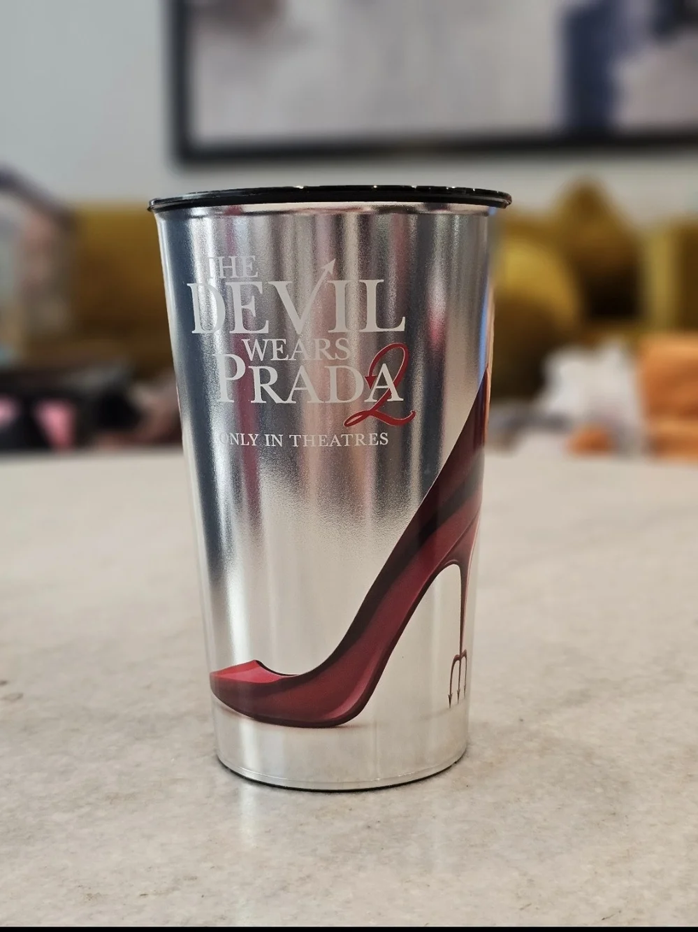 Official Devil Wears Prada Wine And Cup set in black and silver with red accents